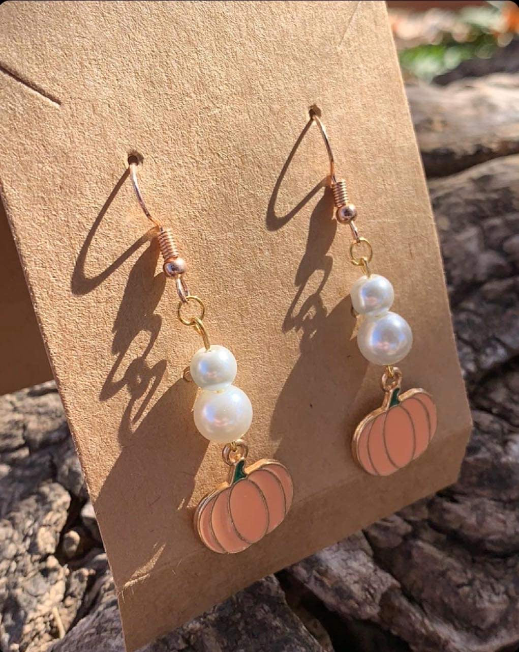 XL Pumpkin Earrings