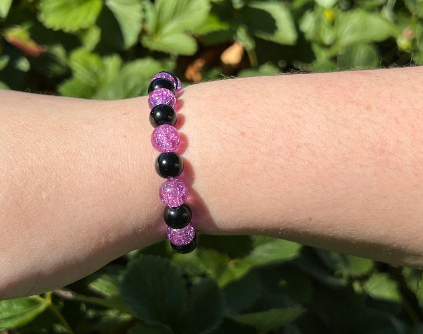 Black/Purple Stretchy Bracelet