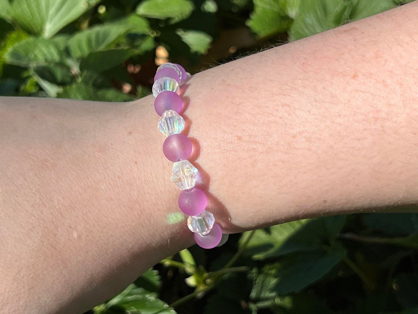 Iridescent Purple Stretch Bracelet