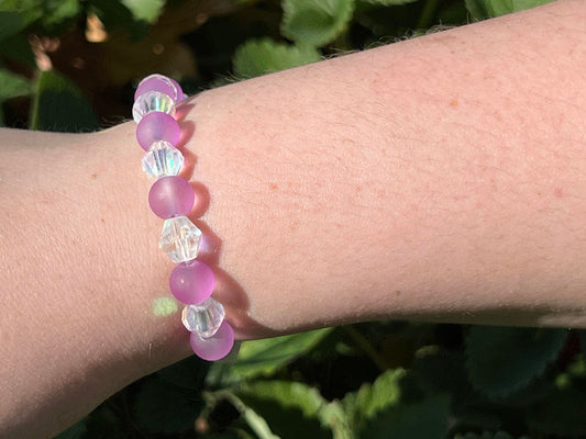 Iridescent Purple Stretch Bracelet