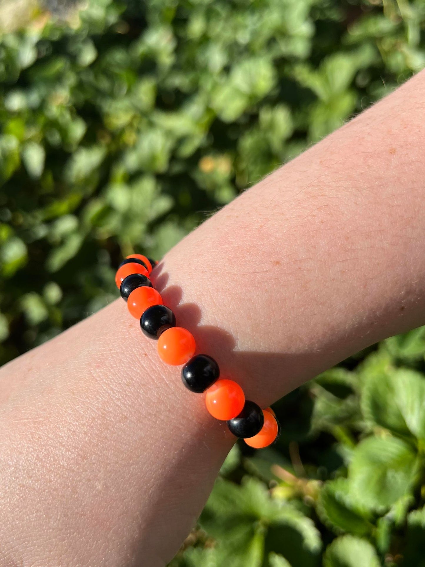 Orange/Black Stretch Bracelet