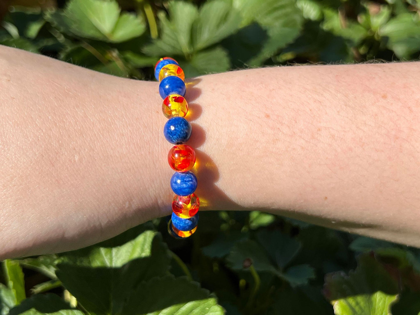 Blue/Orange Stretch Bracelet