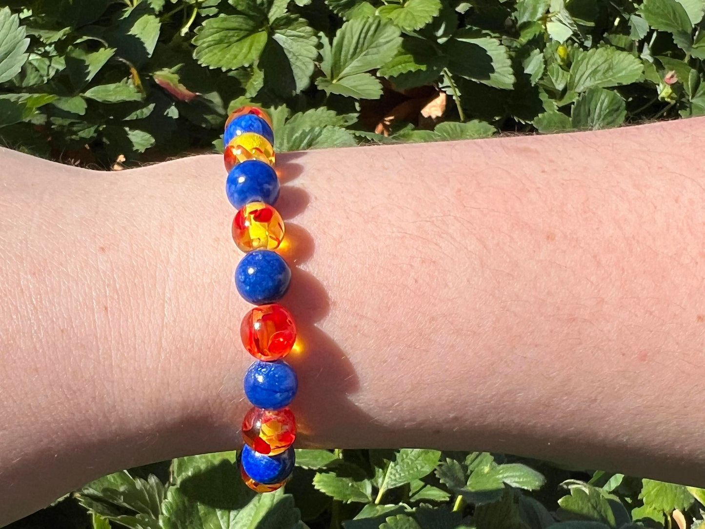 Blue/Orange Stretch Bracelet